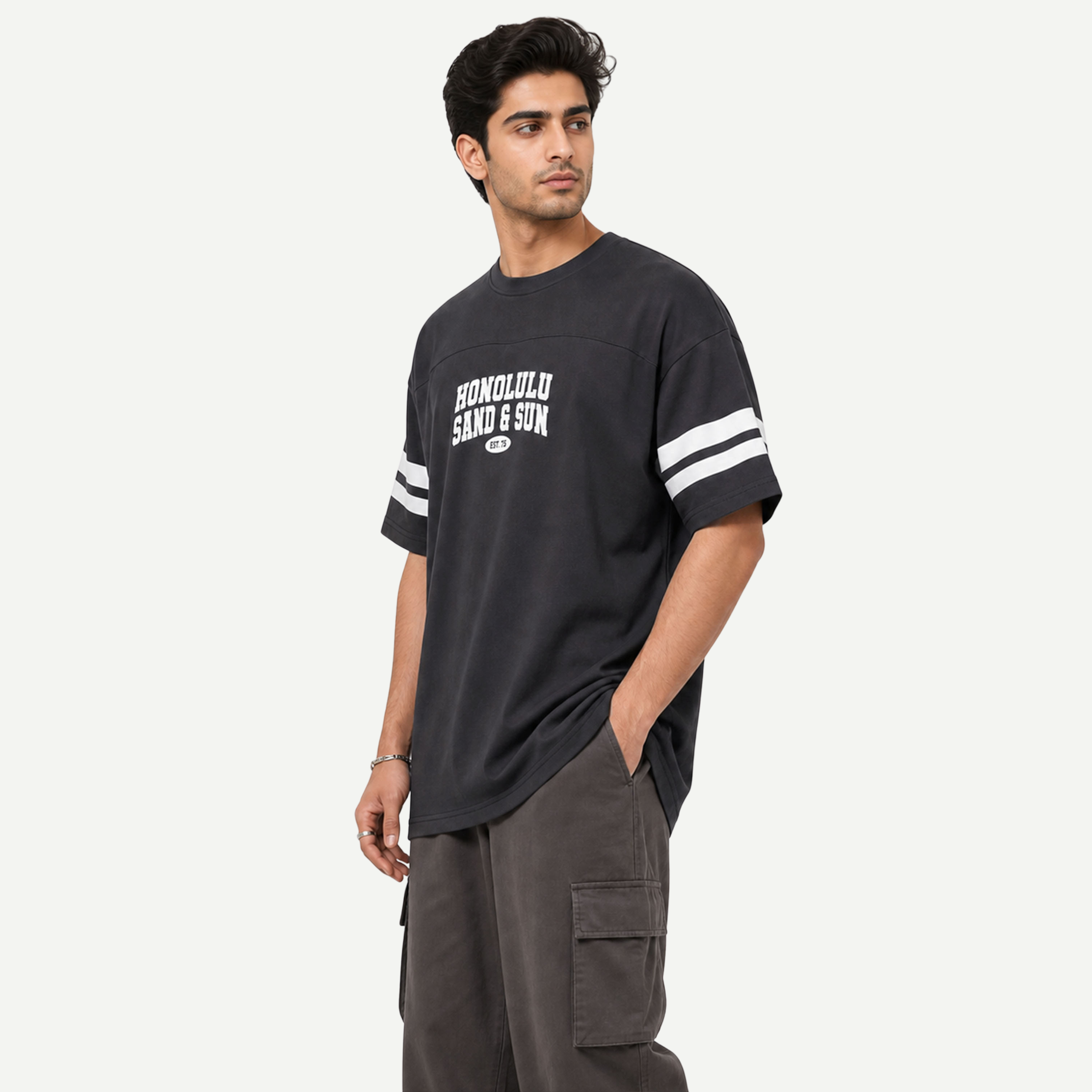 Charcoal Varsity Honolulu Tee