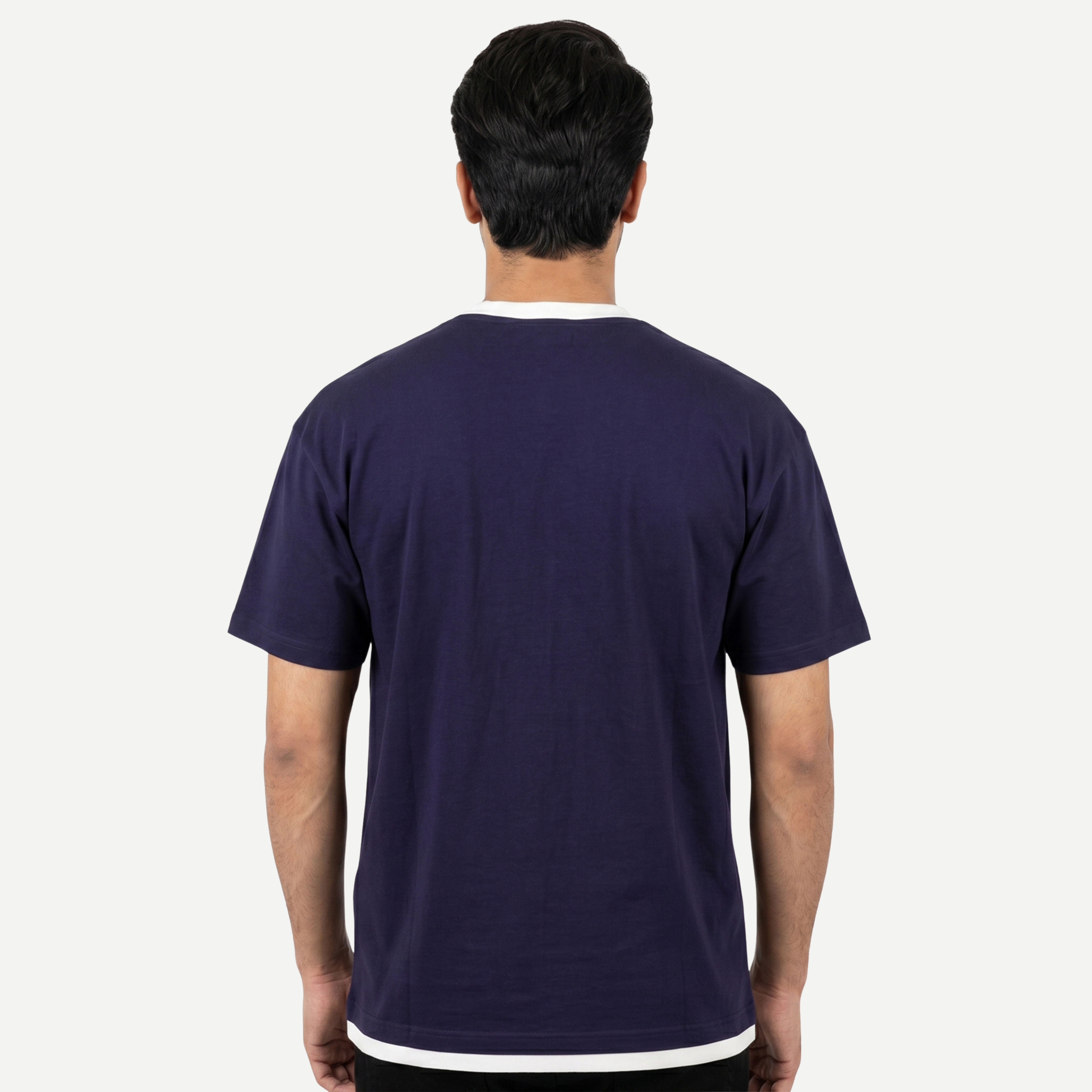 Midnight Navy Layered V-Notch Tee