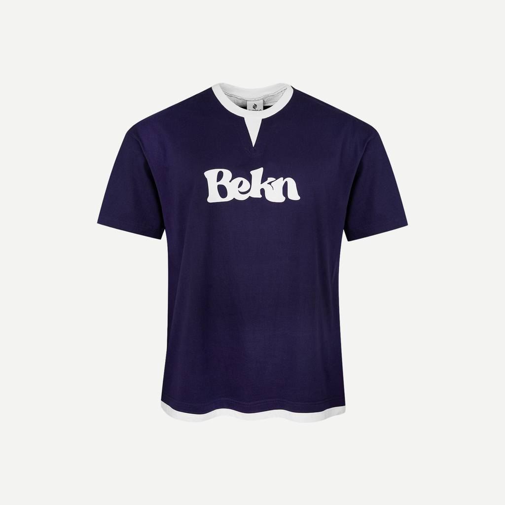 Midnight Navy Layered V-Notch Tee