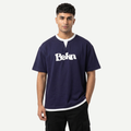 Midnight Navy Layered V-Notch Tee