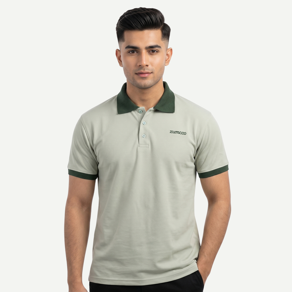 Sage & Forest Two-Tone Polo