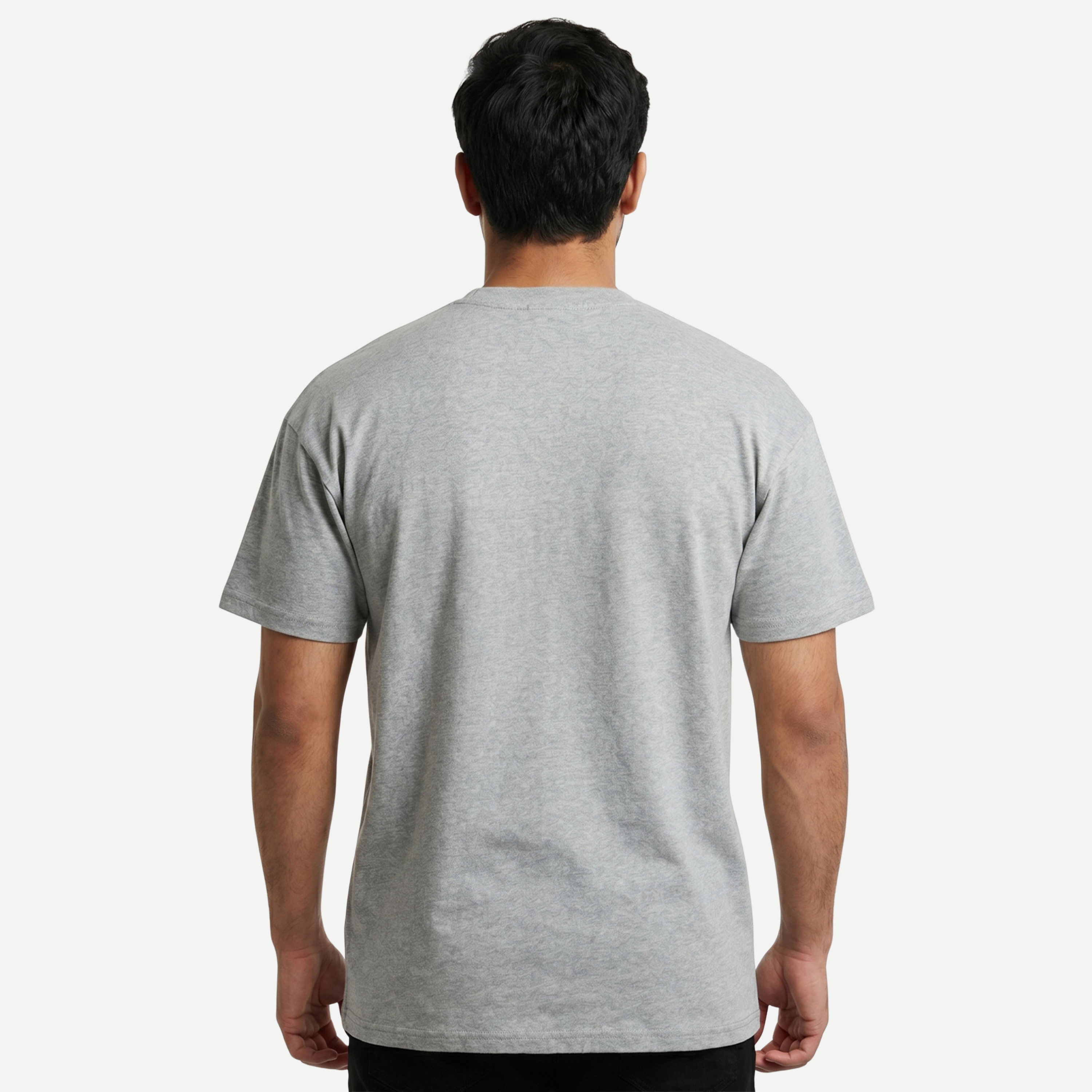 Heather Grey Block Stripe Tee