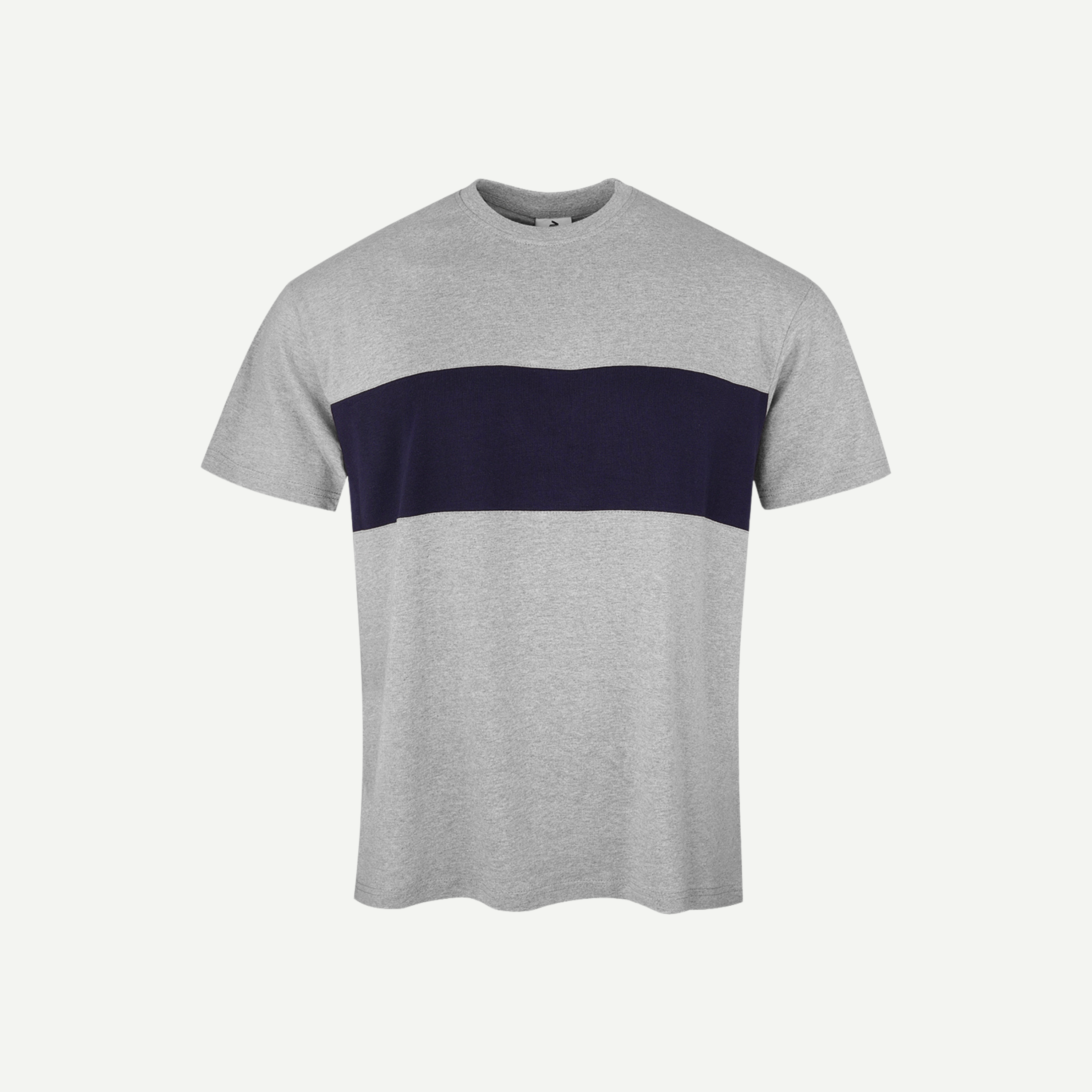 Heather Grey Block Stripe Tee